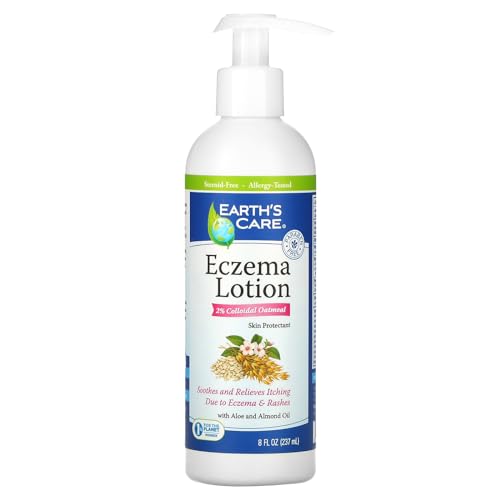 Earth's Care Eczema Lotion - Natural Lotion for Eczema - Safe and Mild Eczema Lotion for Adults and Kids - 8 Fl OZ. (237 mL)