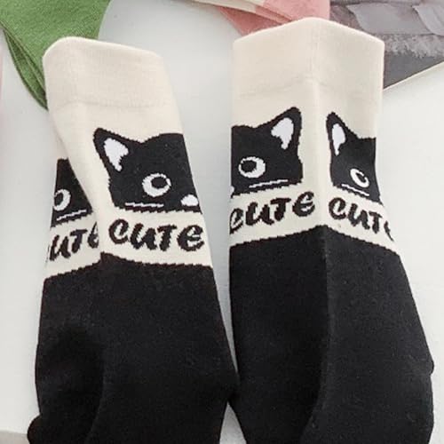Image of Women's Crew Socks Cute Bear Cat Floral Soft Fancy Socks Gifts for Women