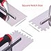 Stainless Steel Square Notched Trowel Set - 3 Piece Kit (5/32