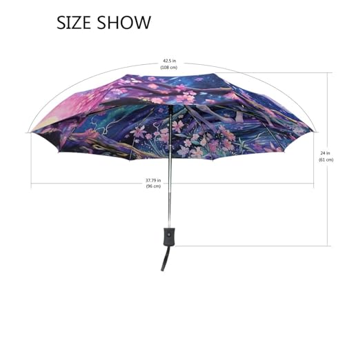Parapluie licorne fleur de printemps, cadeau idéal compact - 3
