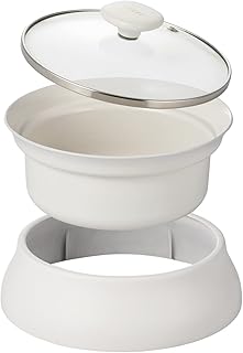 エレコム IHクッキングヒーター HAC-IH01CWH専用深鍋 プレートのみ 満水容量約1.5L HOTDISH cocotte LiFERE ホワイト HAC-IHC01WH