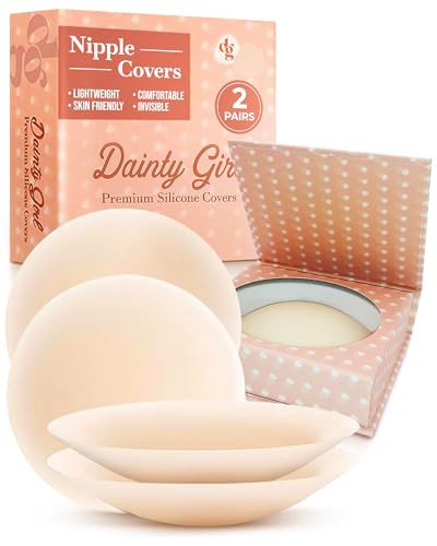 Reusable Nipple Covers for Women – 2 Pairs Silicone Adhesive Pasties comes with Travel Box