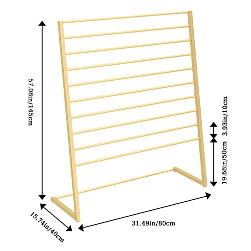 BIFCIOFH Freestanding Scarf Rack, 10 Tier Metal Scarf Holder Organizer, Scarf Display Stand for Commercial Clothing Retail Store Towel Rack Ties Belt Pants Hanging Rack