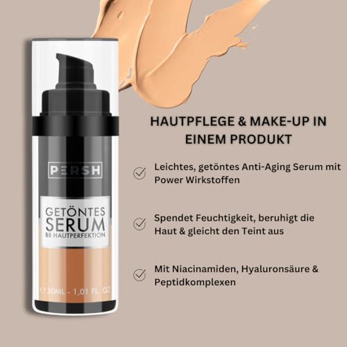 PERSH Getöntes Serum - BB Hautperfektion | Intensive Pflege und leichte Tönung | Vegan, ohne Tierversuche