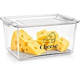 Yomjarl Cheese Container Airtight with Draining...