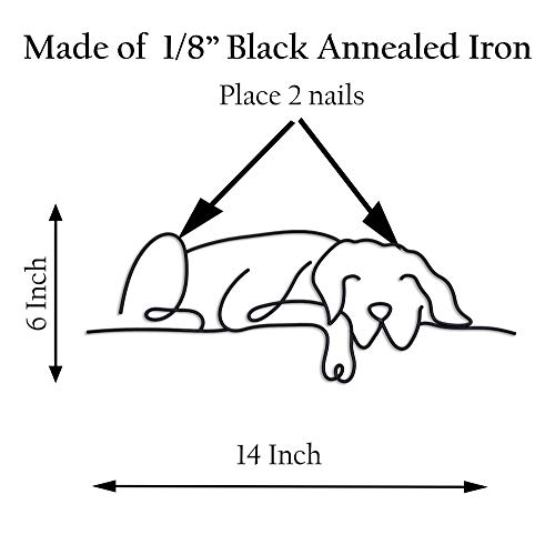 Matani Metal Dog Wall Decor | Dog Wall Art | Metal Wall Art | Metal Wall Decor | Minimalist Room & Living Room Wall Décor (Sleeping Dog) #TOP4