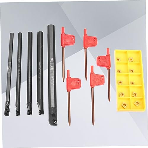 Outanaya set 1 barras de mandrinado con inserciones carburo y llaves para torno miniatura 4