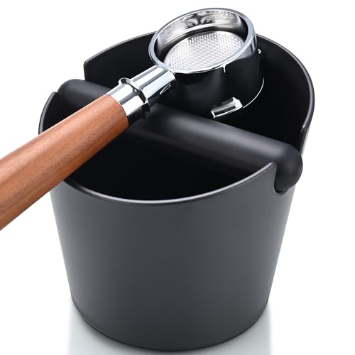 QUELIEN Large Espresso Knock Box with Non-Slip Base