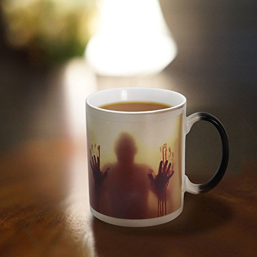 IGZOM Farbwechsel Tasse,Walking Dead magische Keramik Becher,Zombie Mug,lustige Geschenke - 5