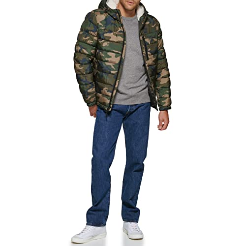 Levi's Men's Quilted Puffer with Sherpa Lined Hood3