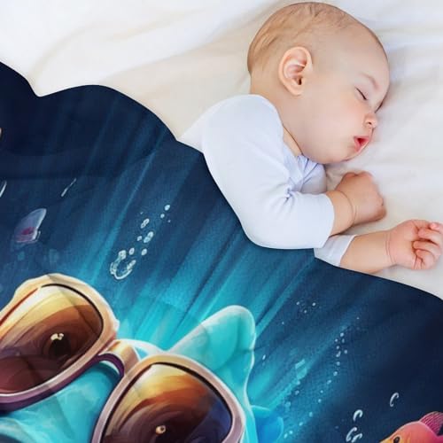 Couverture polaire requin pour cocooning sur canapé et lit douillet