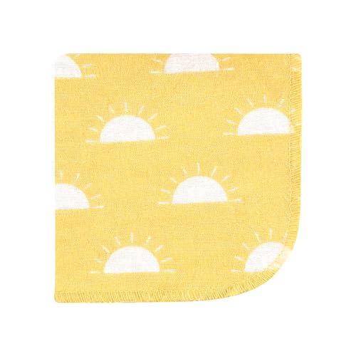 Image of Hudson Baby Unisex Baby Flannel Cotton Poly Washcloths, My Sunshine 12 Pack, One Size
