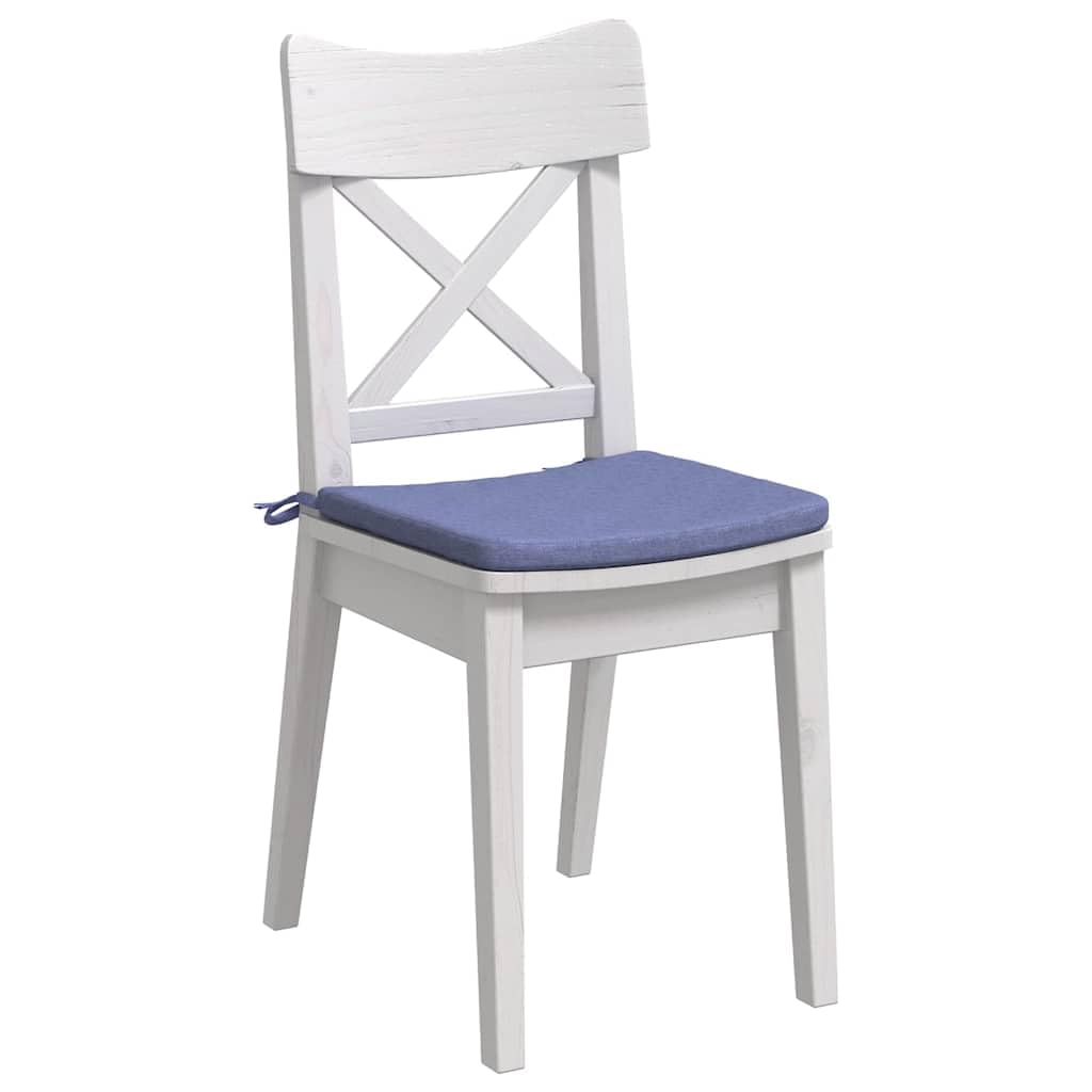 Poduszki do siedzenia 4 szt. dżinsów niebieskie 40 x 40 x 3 cm materiał z wypełnieniem piankowym, antypoślizgowy, nadaje się do prania, ergonomiczny, do jadalni, biura, na balkon, taras