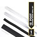 Xcluder X2 Rodent Proof Garage Door Seal Kit; 12 Ft. x 1.375In. x 1.375In. Pest Control Retainer