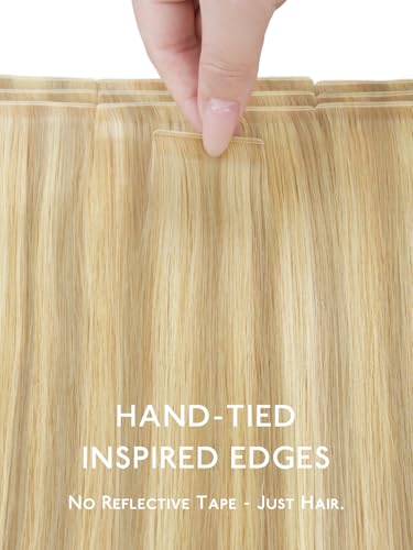 Image of WENNALIFE Genius Tape in Hair Extensions Human Hair, Invisible Tape in