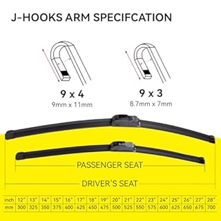 DOGTAIL 26''+ 16'' Wiper Blades for Toyota RAV4 2013-2025 Honda CR-V 2012-2017 Accord 2018-2022, Premium All Season Automotive Replacement OEM Windshield Wiper Blades for My Car J-Hook