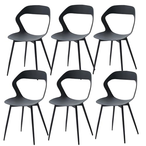 Uderkiny Set of 6 Outdoor Garden Chairs, Polypropylene Chair, Pol...