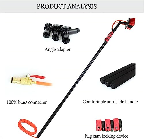 Kit de perche de nettoyage de vitres alimentée en eau brosse 32 cm