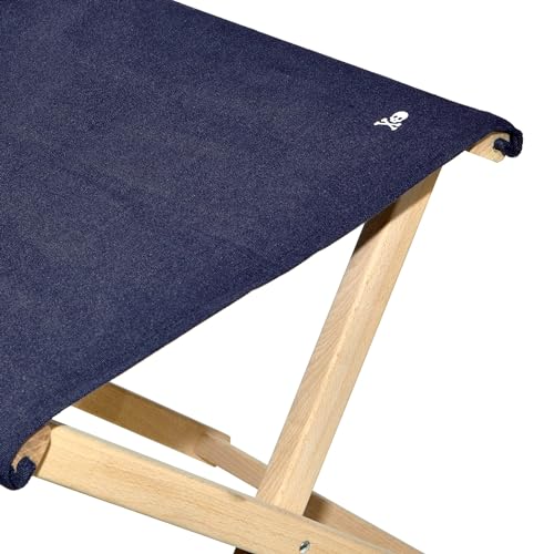 Miniatura 4 de Scalpers - Taburete Director Plegable Fabricada en Madera de Haya Estructura sin Barniz de Primera Calidad, Lona Color Azul Oscuro