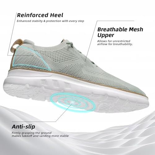 Image of Mens Casual Dress Shoes Fashion Mesh Oxfords Business Walking Work Sneakers Comfortable Lightweight Soft Sole
