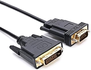 TENINYU Active DVI to VGA, DVI 24+1 DVI-D M to VGA Male With Chip Active Adapter Converter Cable for PC DVD Monitor HDTV, 6FT