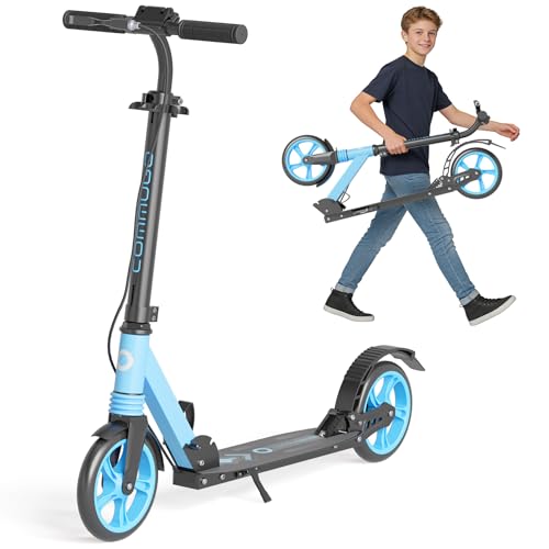 Kick Scooter with Dual Brakes, 8" Wheels, Foldable, 240 LBS
