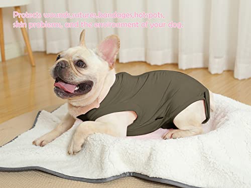 Image of Dog Surgery Recovery Suit - After Spay, Abdominal Wounds Post Surgical Recovery, Anti Licking Breathable Dog Onesies for Small, Medium & Large Pet, Alternative Bandages Cone E-Collar