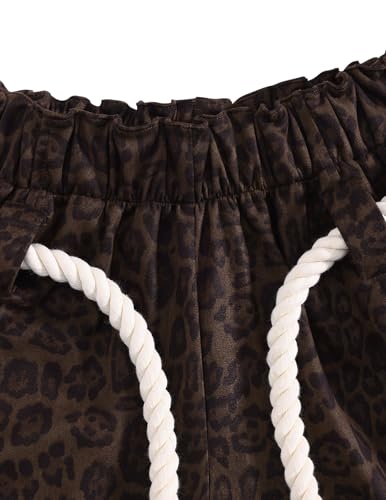 Aelfric Eden Super Baggy Barrel Sweatpants Wide Leg Pants for Women Men Casual Elastic Waist Unisex Lantern Trouser Pants Leopard XS — view 4