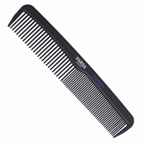 PARSA Beauty Carbon Frisierkamm Professional Styling Antistatik für alle Haartypen Carbon Kamm robust langlebig entwirrt Haare Bartpflege Kamm 2-in-1 Zahnung kompakt für unterwegs hitzebeständig PARSA Beauty Carbon Frisierkamm Professional Styling Antistatik für alle Haartypen Carbon Kamm robust langlebig entwirrt Haare Bartpflege Kamm 2-in-1 Zahnung kompakt für unterwegs hitzebeständig
