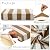 Newwiee 8Pcs Outdoor Stretch Cushion Covers Patio Stripe Sofa Cushion Cover Slipcovers Replacement Patio Furniture Couch Cushions Cover Chair Seat Cover Washable Soft Protector for Pet (Khaki)