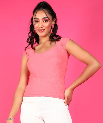 Image of POPWINGS Casual Crush Design Sweetheart Neck Sleeveless Tops for Women || Stylish Western Tops for Women || Summer Women Top