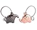Produktbild Lovemay 2 Packung Schlüsselanhänger Elefant Anhänger Liebhaber Schlüsselbund Auto Keys Damen Tasche Deko (Schwarz+Roségold)