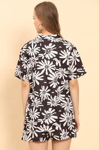 Image of Womens Printed Casual Shirts and Shorts Set 2-Piece Co Ord Set for Women Vacation Outfit