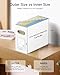 Oterri Cardboard File Organizer Box for Hanging File Folders Letter Size,File Box for Computer Desk,File Cabinet,Working Home,Office,Classroom（White,Letter Size - 2 Packs）