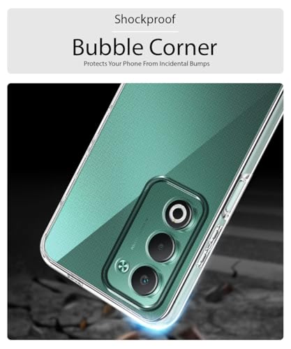 Image of WOW IMAGINE Transparent Back Cover Case for Oppo A5 5G | Raised Bumps for Full Device & Camera Protection Shockproof TPU Silicone Back Case Mobile Cover - Transparent