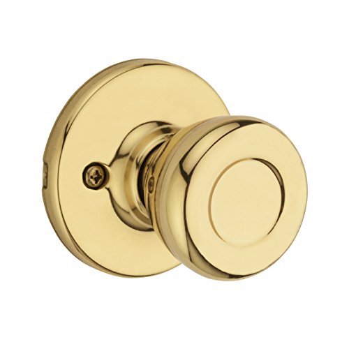 Image of Kwikset 92001-564 Tylo Passage Hall /Closet Knob in Polished Brass (Pack of 2)