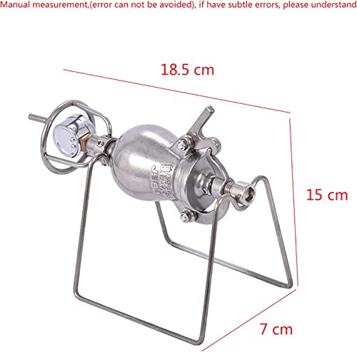 High Pressure Popcorn Maker Machine Mini Stainless Steel Professional Roasting Popcorn Machine Manual Crank Handle Gas Heating Slow Boost With Pressure Gauge For Family Gatherings Study Party Fun #TOP2