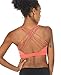 icyzone Reggiseno Donna Sportivo Senza Ferretto,Top Sportivo Cinghie Incrociate con Imbottita Rimovibili Reggiseni per Yoga Ciclismo Pilate (S,Fusion Coral)