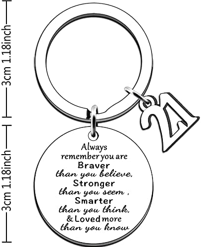 JMIMO 21st Birthday Gifts for Boys Girls Lovely Happy 21st Birthday Keyring 21st Wedding Anniversary Keyring Gifts for Him Her Husband Wife