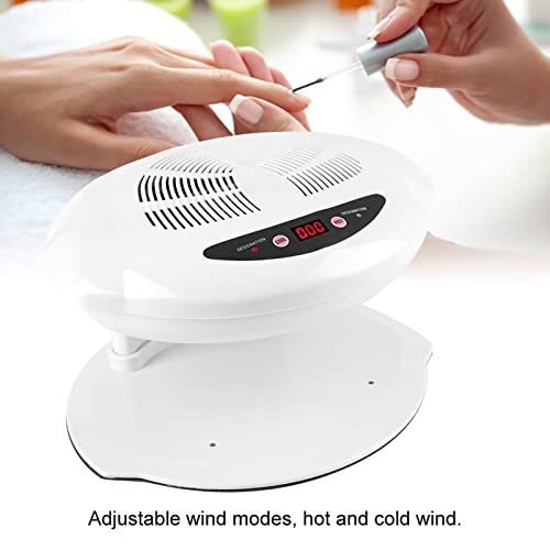 400W Nail Dryer, Adjustable Wind Modes Air Nail Fan Dryer with Intelligent Sensor, ABS Plastic Body, Suitable for Both Hands and Feet, Hot and Cold Wind for Professional Salon