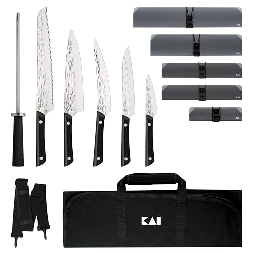 Kai PRO 7-Piece Culinary Knife Set with Roll