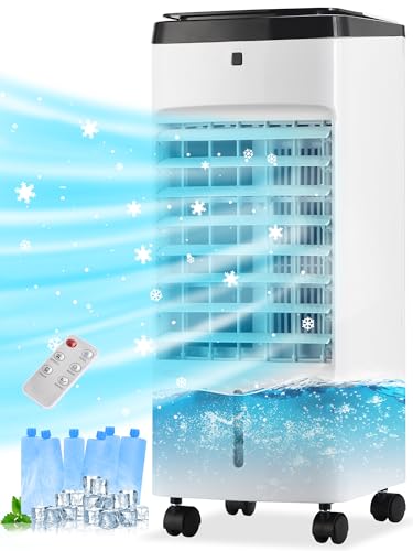 MEPTY Swamp Cooler, Windowless Portable Air Conditioners with Oscillation, Evaporative Air Cooler...