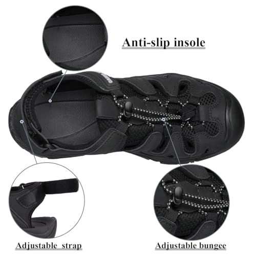 CAMEL CROWN Women's Hiking Sandals Waterproof Closed Toe Comfort Adjustable Athletic Outdoor Sandals for Summer Beach Hiker Walking Fishing3