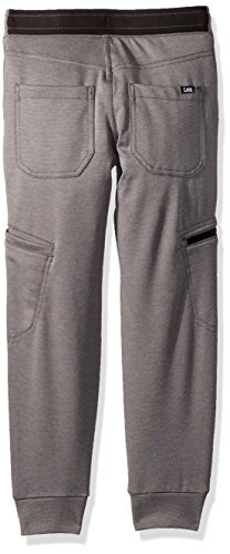Lee Boys' Big X-Treme Comfort Pull-On Jogger Pant, Smoke Gray Heather, 8 Slim #TOP2