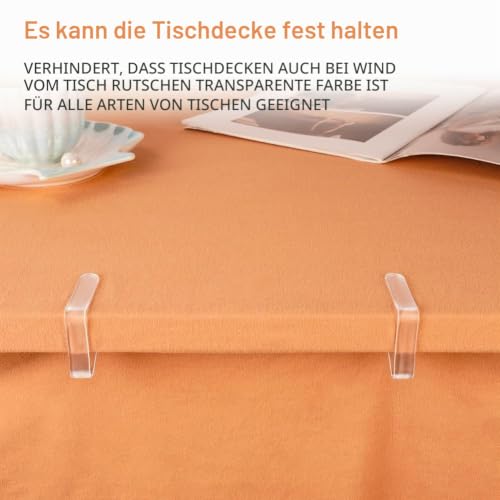 Foto von AUAUY 27 Stück Tischdecken Clips Kunststoff Transparent Tischdeckenklammern