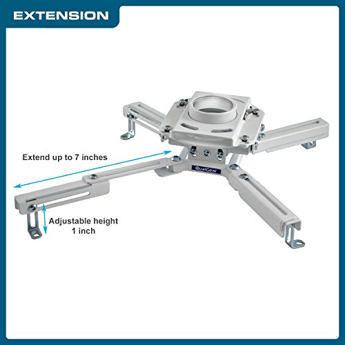 Qualgear Pro-Av Qg-Kit-S2-3In-W Projector Mount Kit Accessory Suspended Ceiling 2'X2' Adapter, White #TOP4