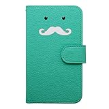 [ロゼ(Rosee)] AQUOS sense3 Plus サウンド SHV46 ケース 手帳型 aquos sense 3 plusケース SH-RM11 アクオス センス3 プラス カバー aquossense3plus 耐衝撃 スマホケース 全機種対応 白 ひげ 飾り キラキラ 可愛い 国内生産 Mint