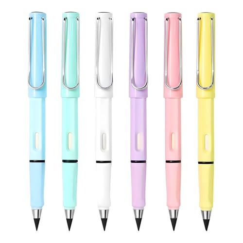 Kit 6 Lápis Infinito com Borracha Eterno Durável Reutilizável Premium