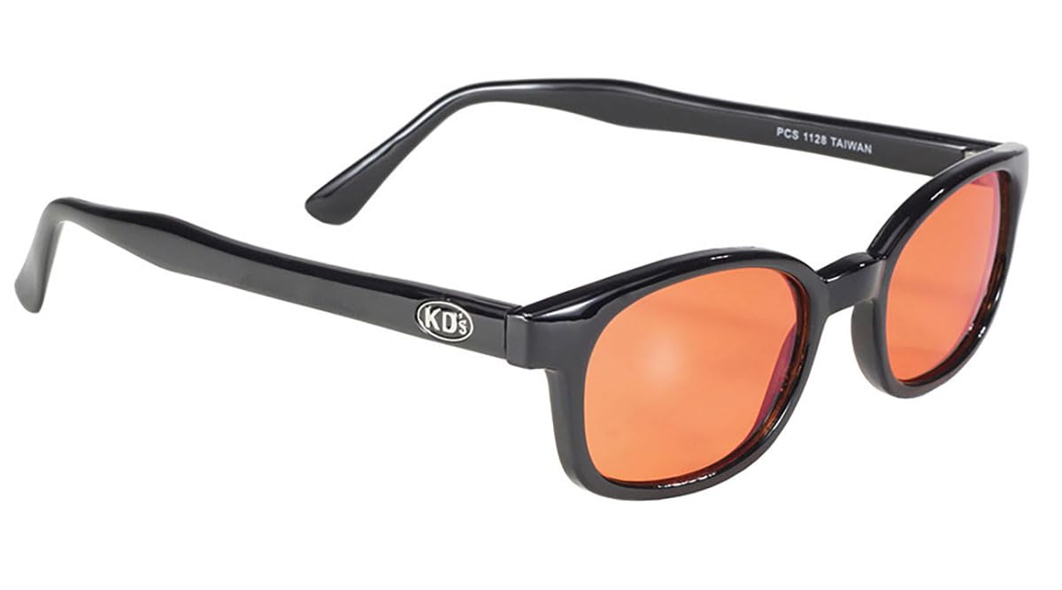 XKD's 1128 - Occhiali da sole per motociclisti, lenti arancioni, unisex