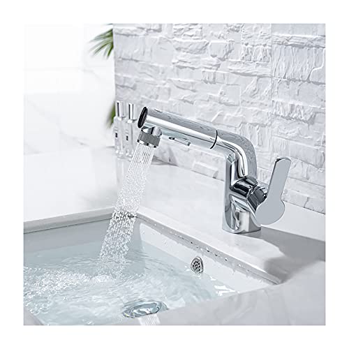 Water-tap de salle de bain en laiton massif avec pulvérisateur et design ergonomique